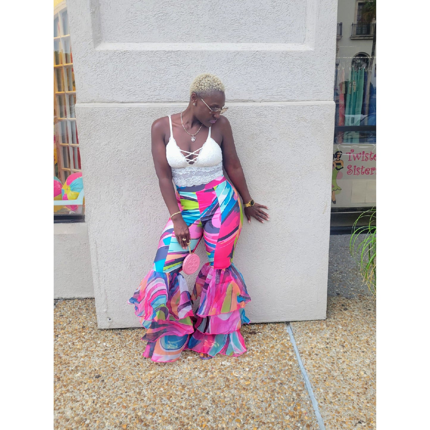 Sitting Pretty Flare Ruffle Pants