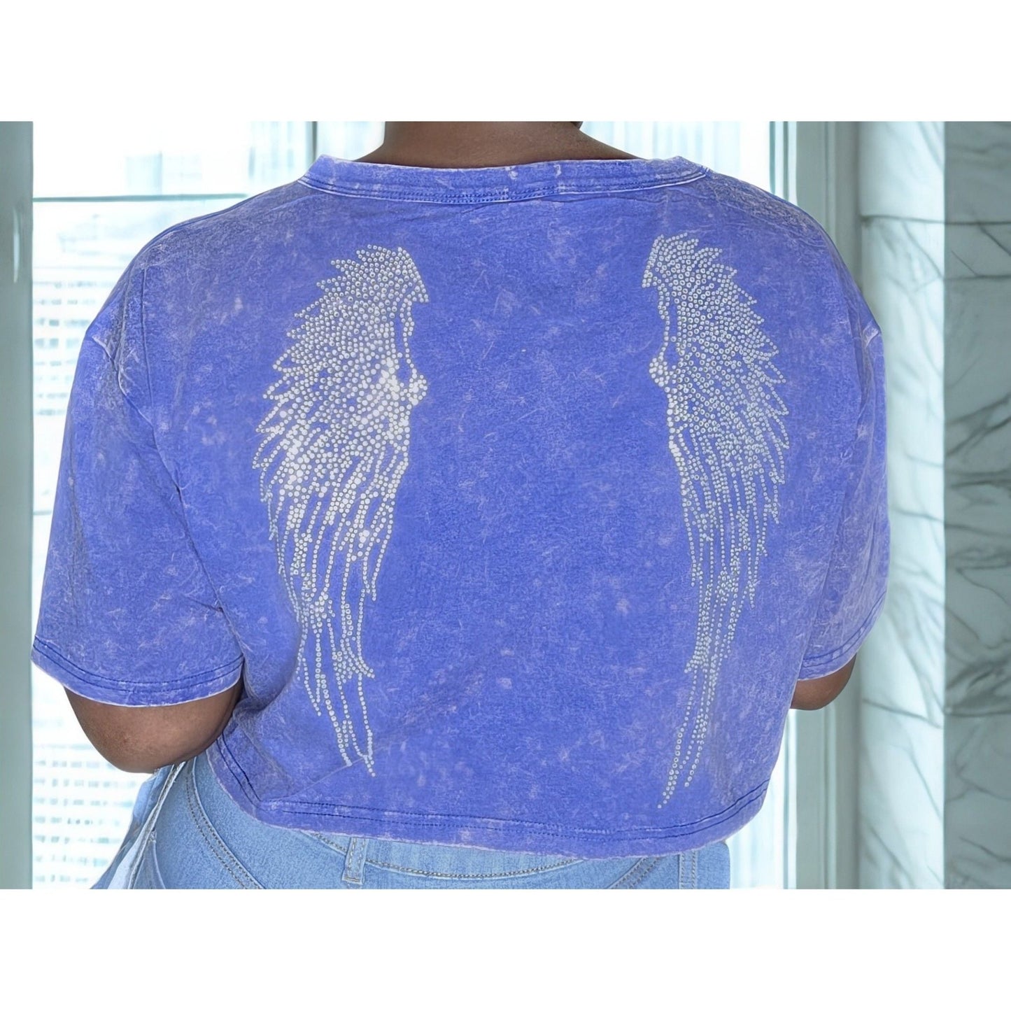 Angelic Desire Rhinestone Tee - Boutique Royále