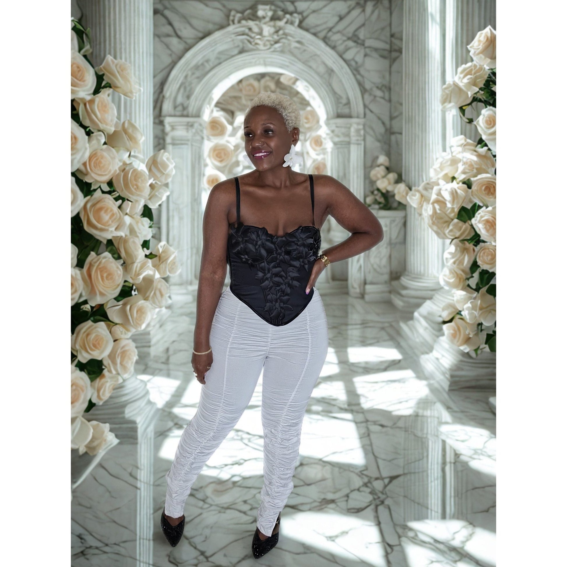 Bianca Faux Leather Ruched Pants - Boutique Royále
