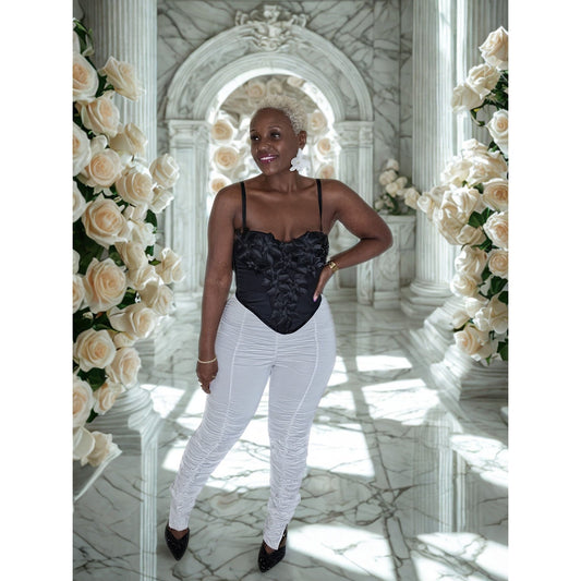 Bianca Faux Leather Ruched Pants - Boutique Royále