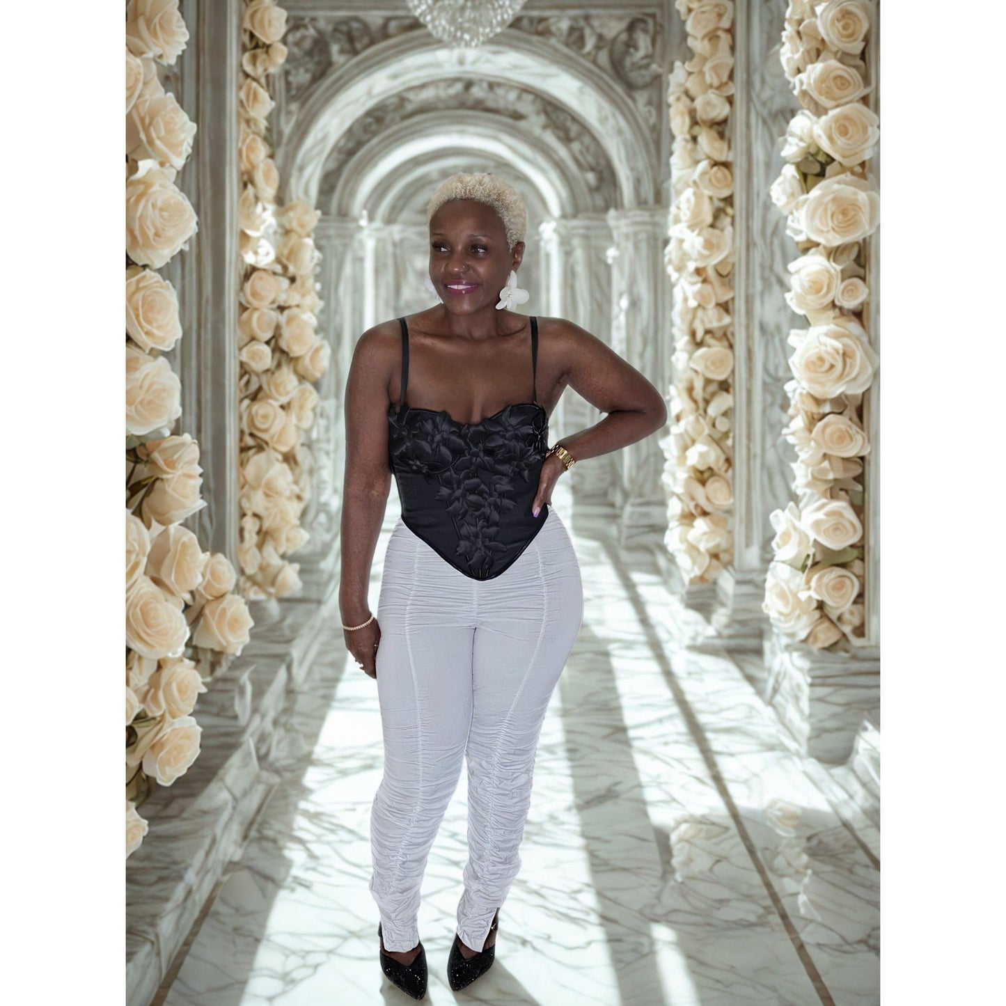Black Hellebore Corset-Bra Top - Boutique Royále