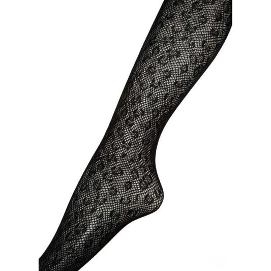 K. LaFaye Leopard Sheer Mesh Stockings - Boutique Royále