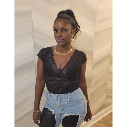 Keeping It Cute Lace Top - Boutique Royále