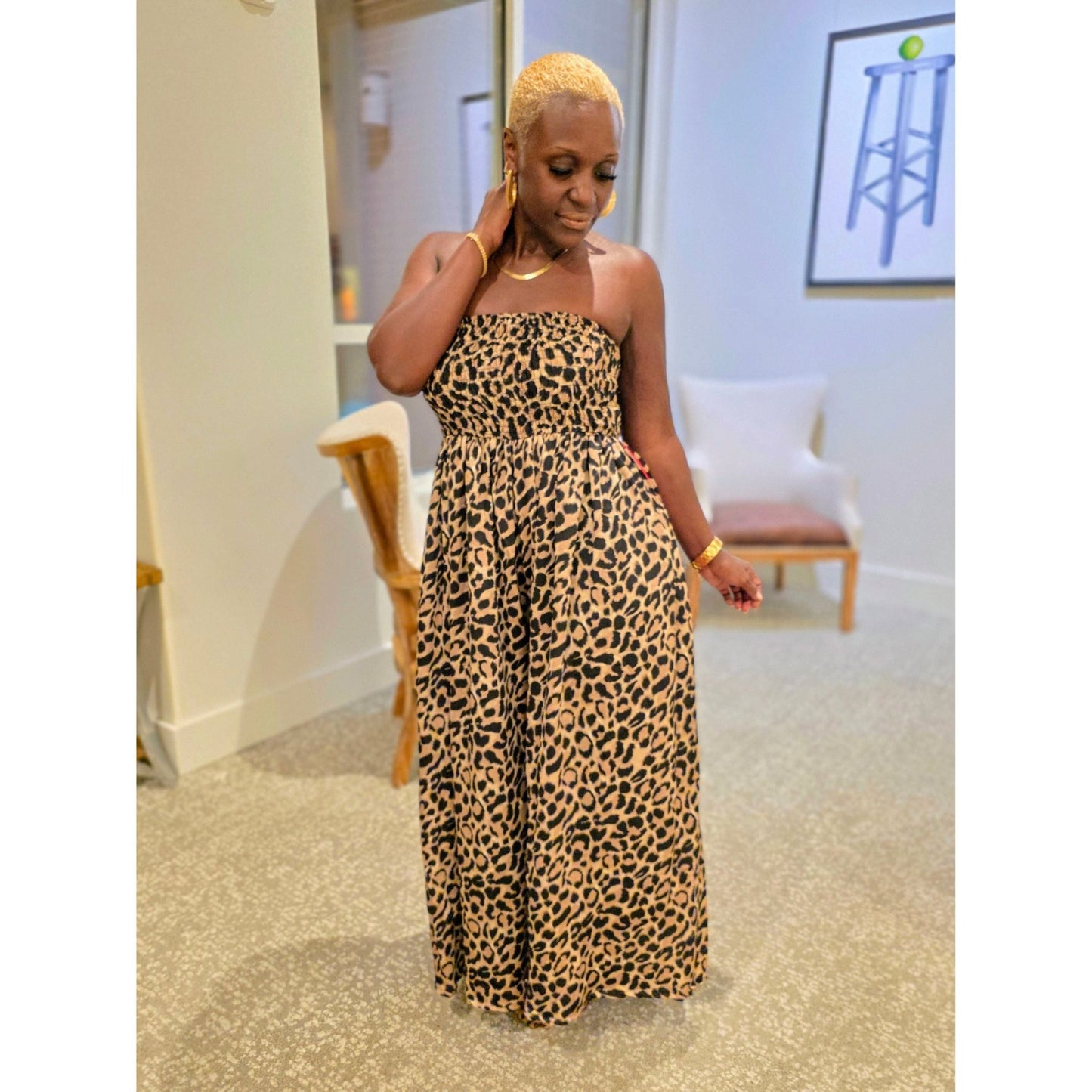LaTekka Leopard Jumpsuit - Boutique Royále