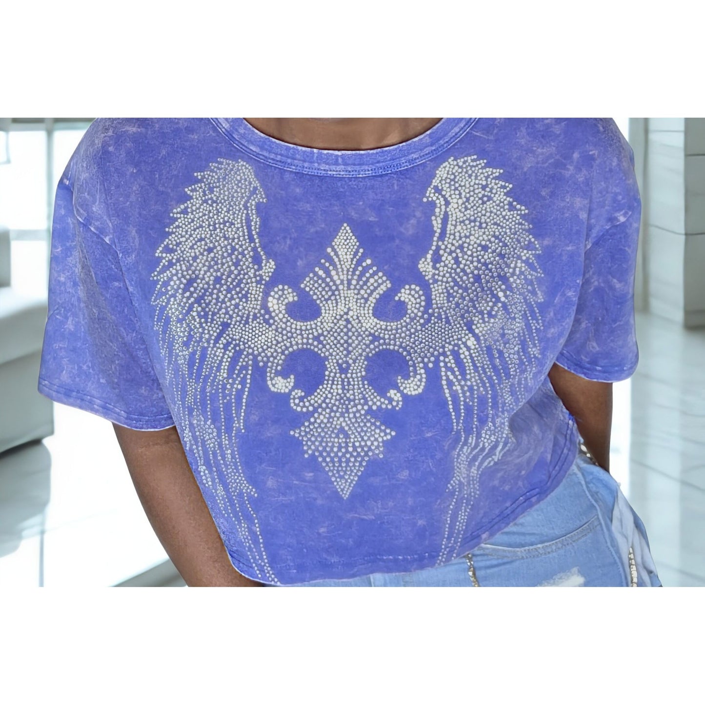 Angelic Desire Rhinestone Tee