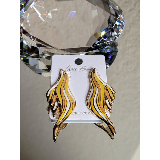 Yellow Pearl Seashell Earrings