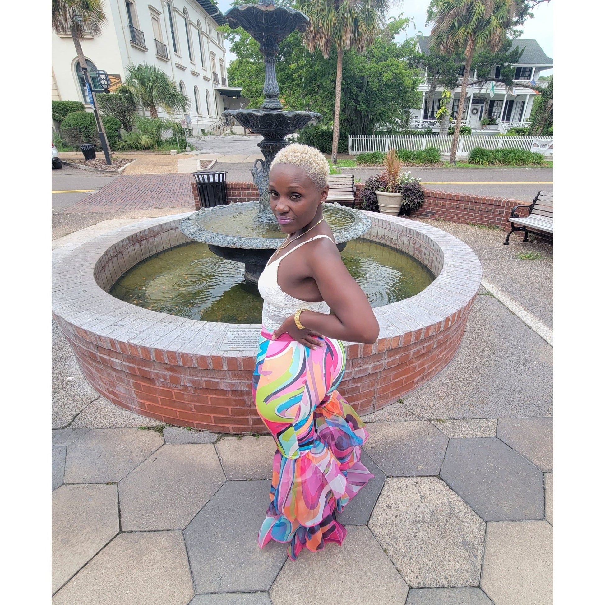 Sitting Pretty Flare Ruffle Pants - Boutique Royále